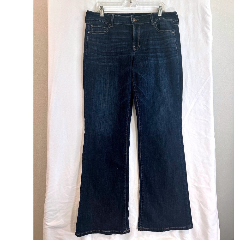 American Eagle Super Stretch Bootcut Jeans Dark Wash Indigo Blue Denim 14 Reg